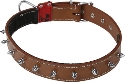 

TommyChew Spiked Embellished Dog Collar Charm(Brown, Round)