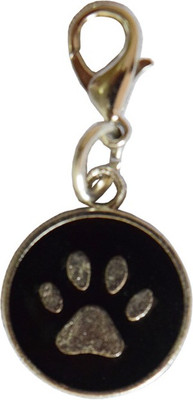 

Paw Zone Embellished Cat Collar Charm(Black, Round)
