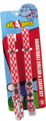 

All4pets Dog Collar & Leash(, White