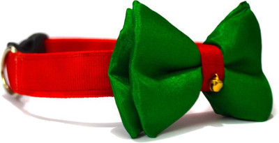 

That Dog in Tuxedo Christmas Bowtie M-L Dog Everyday Collar(, Red
