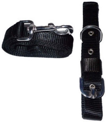 

Bow! Wow !! Dog Collar & Leash(, Black