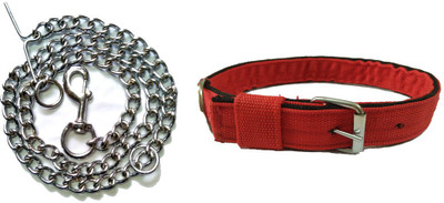 

Sollar's Dog Collar & Chain(, Red