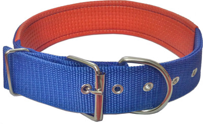 

Sollar's Blue Nylon Padded  Dog Everyday Collar(, Blue, Red