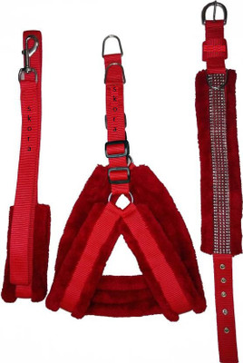 Skora sko123 Dog Harness & Leash(, red