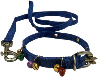 Sollar's Puppy Dog & Cat Collar & Leash(, Blue