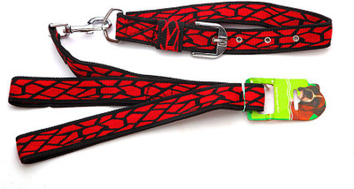 

Ecocart Dog Collar & Leash(, peppy red, black, Black;peppy red