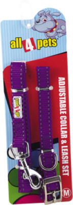 

All4pets Dog Collar & Leash(, Magenta