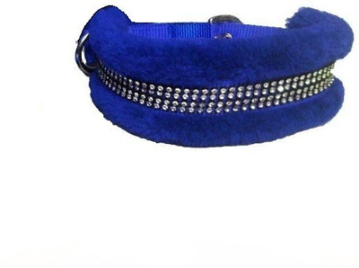 

Skora FANCY BLUE 0.75 Inch Nylon Fur  Dog Collar (, Black) Dog Anti-stress Collar(, BLUE