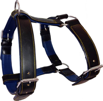 

Skora Genuine Leather 1 Inch  Size Dog Standard Harness (, Black) Dog Standard Harness(, black