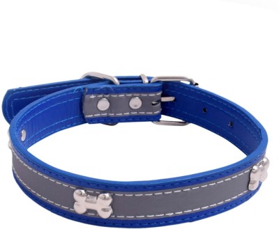 

SRI High Quality Adjustable Dog Collar 1 Inch With Dog Bone Shape Metal Stud Dog Everyday Collar(, BLUE