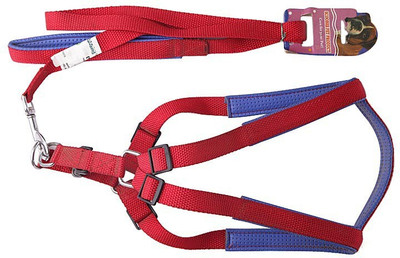 

Ecocart Dog Harness & Leash(, red n blue