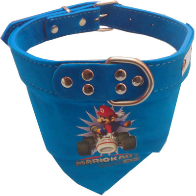 

Petshop7 Light Blue 1 Inch Velvet Skarf Dog Everyday Collar(, Light Blue