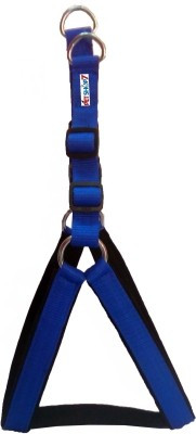 

Petshop7 Nylon Blue 1.25 inch padded (Chest Size : 33-42 inch)  Dog Standard Harness(, Blue