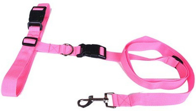 

Futaba Running Pet Hauling Cable Collars Traction Belt - Pink Dog Collar & Chain(, Pink