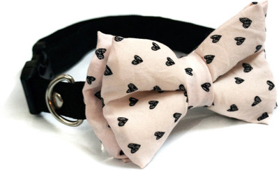 

That Dog in Tuxedo Little Hearts Bowtie -M-L Dog Show Collar(, Pink