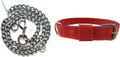

Sollar's Dog Collar & Chain(, Red