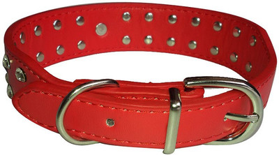 

Pets Planet High Quality with Beautiful Studs Dog Everyday Collar(, Red