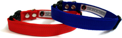

That Dog in Tuxedo Red and Blue (M-L) Dog Everyday Collar(, Red, Blue, Blue;red