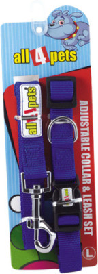 

All4pets Dog Collar & Leash(, Blue