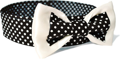 

That Dog in Tuxedo The 70's Polka Dog Bowtie -M Dog Show Collar(, Black