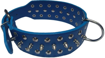 Pets Planet Stylish with Spikes Dog Collar(Blue)
