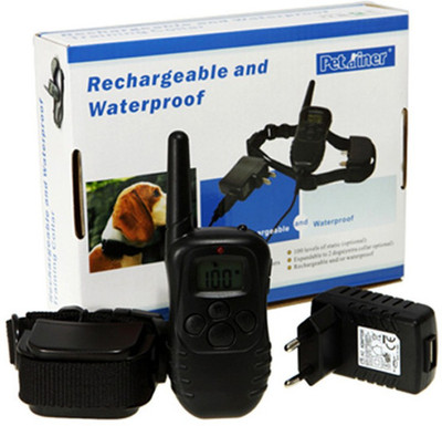 

Divinext Rechrgeable and Waterproof Training Collar Dog Everyday Collar(, Black