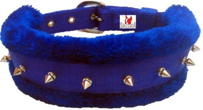 Skora Blue Spike 1 Inch Medium Dog Anti-stress Collar(Medium, blue)