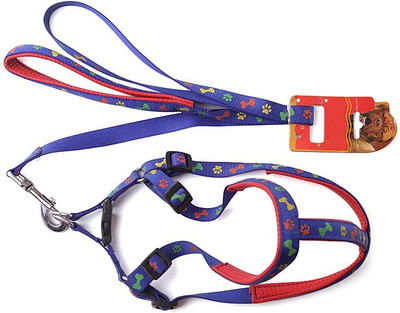 

Ecocart Dog Harness & Leash(, Printed Blue