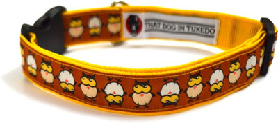 That Dog in Tuxedo The Fat Owl Dog Everyday Collar(, Brown