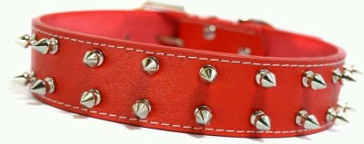 

Sollar's Double Spike Leather Dog Head Collar(, Red