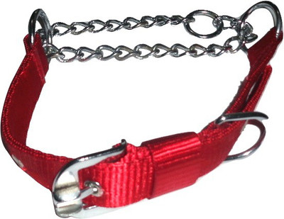 

Suraj Chains Dog Collar & Leash(, Red