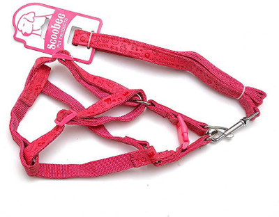 

Scoobie Dog Harness & Leash(, bright pink