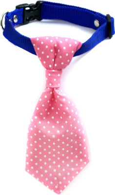 

That Dog in Tuxedo Pink Dot Neck Tie Collar - M-L Dog Everyday Collar(, Pink