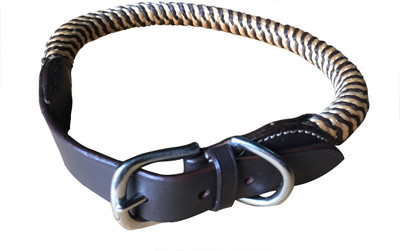 

NappetsIndia Secure Dog Everyday Collar(, Black, White
