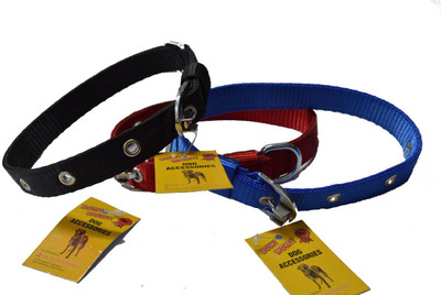Bow! Wow !! Dog Everyday Collar(, Peppy Red, Shiny Black, Royal Blue, Peppy red;royal blue;shiny black