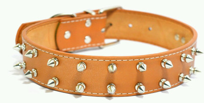 

Sollar's Double Spike Leather Dog Head Collar(, Red