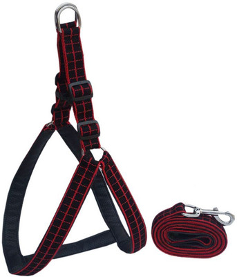 

Pets Planet Petsplanet High Quality Dog Harness With Soft Padding -1.25 Inch -Black & RED LARG Dog Standard Harness(, Black & Red