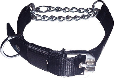 

Suraj Chains Dog Collar & Leash(, Black