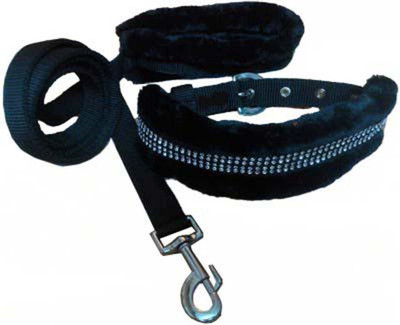 

Bow! Wow !! Dog Collar & Leash(Medium, Z Black)
