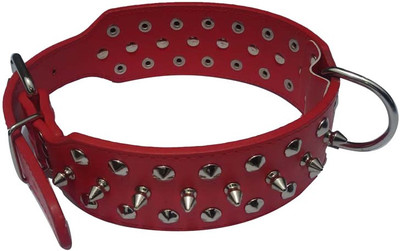 

Pets Planet Stylish with Spikes Dog Collar(Red)