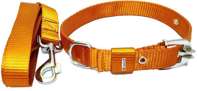 

Petshop7 Dog Collar & Leash(, Brown