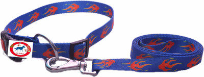 

Pet Club51 printed collar and leash Dog Collar & Leash(, Blue