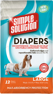 

Bramton Simple Solution disposable diapers (Large, 12 pack) Disposable Dog Diapers(Pack of 12 L)