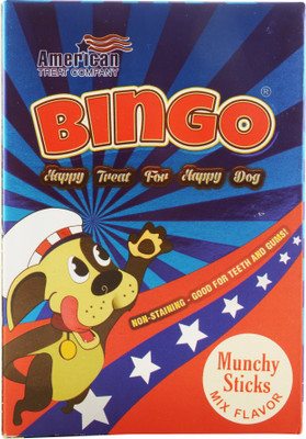 

Bingo Bingo munchy strips chicken flavor Chicken 2 g Dry Dog Food