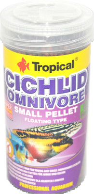 

Tropical Cichlid Omnivore Small Pellet Fish 250 ml Dry Fish Food