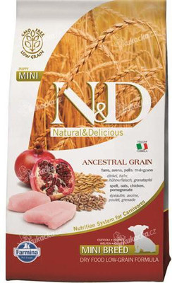 

Farmina N&D Low Grain Chicken & Pomegranate Puppy Mini Chicken 2.5 kg Dry Dog Food