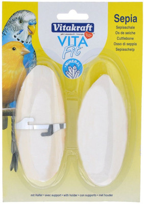 

Vitakraft Vita Fit Mineral Cuttlefish Bone (1 Packet of 2 Pcs Inside) Pure Natural Product Good for Bird's Health 2 Dry Bird Food