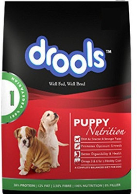 

Drools Puppy 100% Vegetarian 6.5kg Chicken, Egg 6.5 kg Dry Dog Food