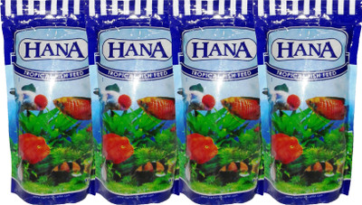 

Hana 4x100gm Pouch(Red Coiour Pellet) Fish 400 g Dry Fish Food(Pack of 4)