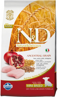 

Farmina N&D Lg Chicken & Pomegranade Puppy Mini 2.5 Chicken 2.5 kg Dry Dog Food
